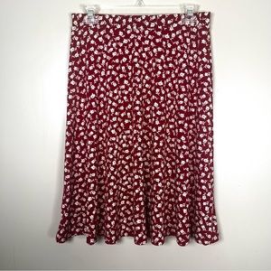 Gilli Women’s Red Floral Tulip Stretch Slip Skirt